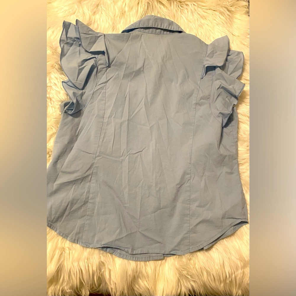 Cute Ruffle Sleeve Button Down Shirt - Picture 3 of 4